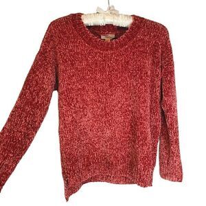 Cupio Blush Scoop Neck Chenille Sweater Womens Small